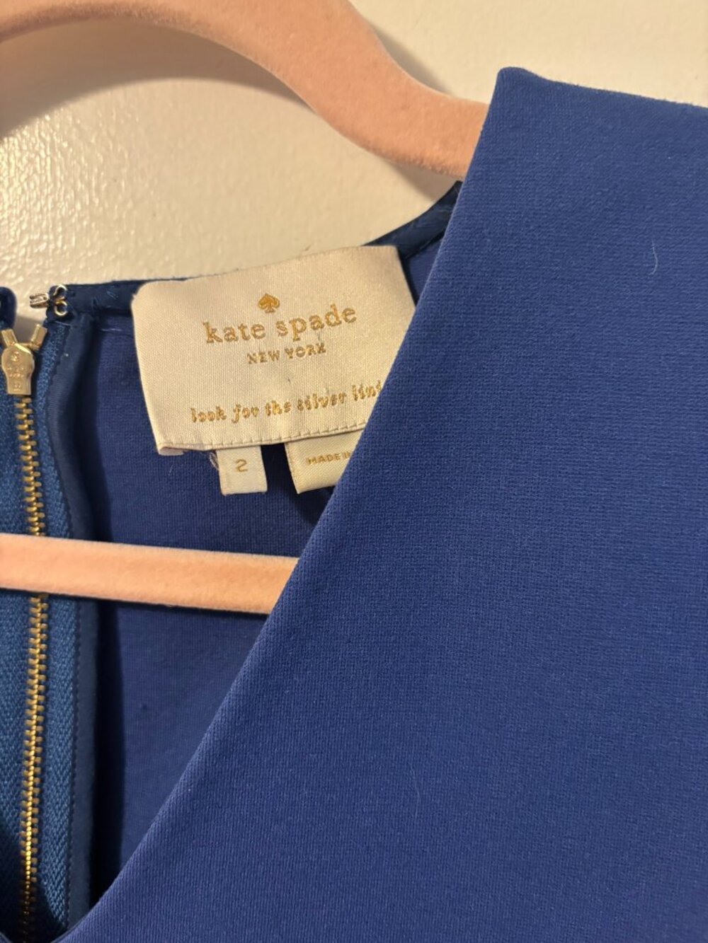 ## ✨ Kate Spade New York Royal Blue V-Neck Sheath Dress ✨ - Picture 4 of 5